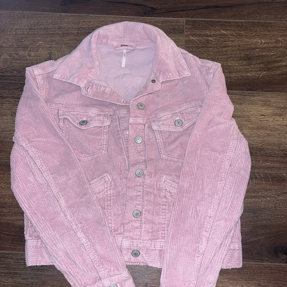 Purple Free People Corduroy Women's Jacket